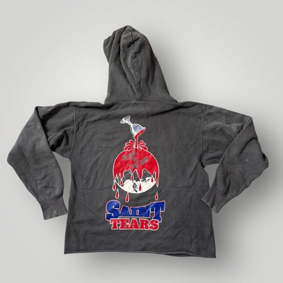 SAINT MICHAEL X DENIM TEARS HOLY GRAIL HOODIE - BLACK sz L - Picture 2 of 16